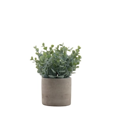 Plante artificielle pot ciment 19cm ORNAMI