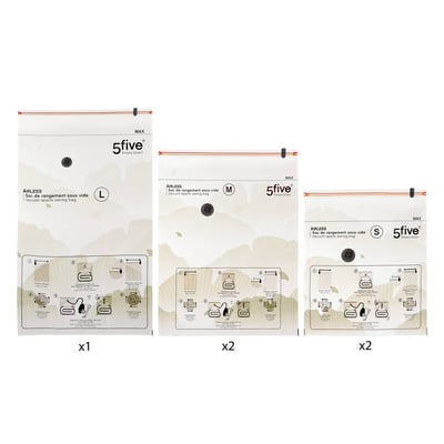 Lot de 5 sacs compresseurs AIRLESS 5FIVE SIMPLY SMART