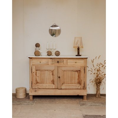 Buffet îlot en bois et marbre Gilbert N°1575 - Bon état DEBONGOUT