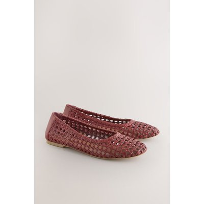 Ballerines en cuir tissé NEXT