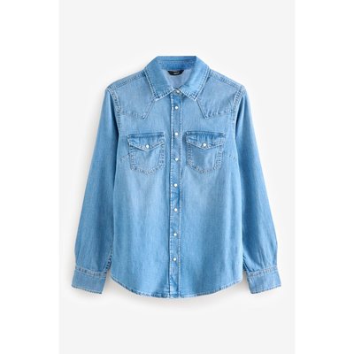 Chemise cintrée en jean sans couture NEXT
