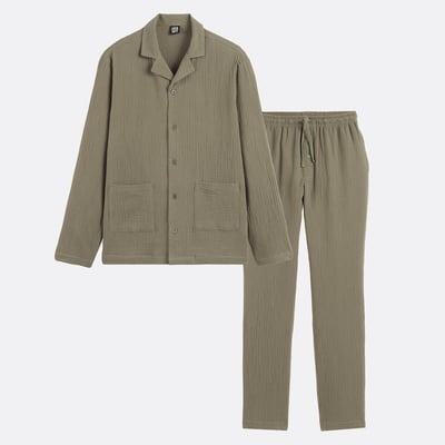 Pyjama long, 2 pièces en gaze de coton LA REDOUTE COLLECTIONS