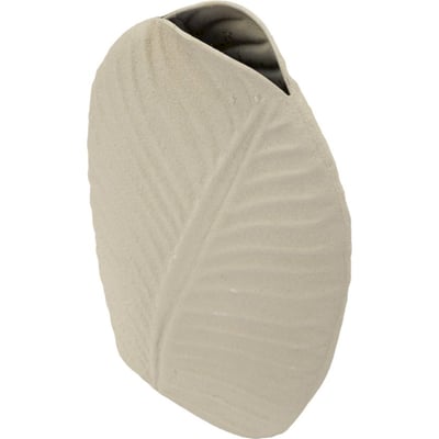 Vase haut en fer relief feuille MODERN RECOLLECTION