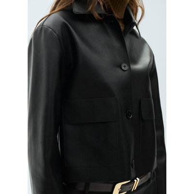 Veste simili-cuir poches MANGO