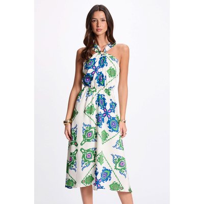Robe midi trapèze imprimée MORGAN