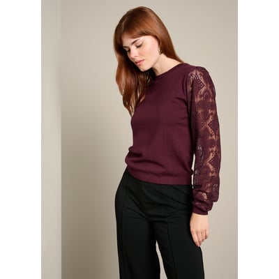 Pull à manches en macramé LOLALIZA