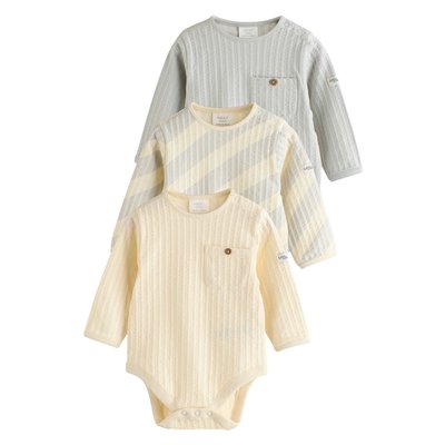 Bodies à manches longues bébé, lot de 3 NEXT