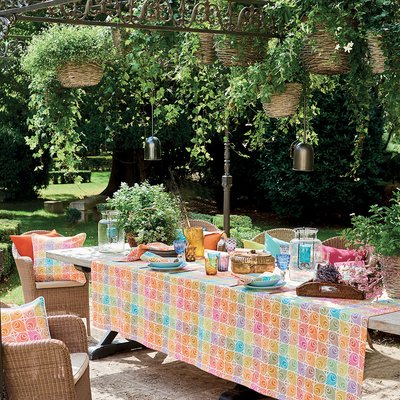 Nappe pur coton MILLE PAONS GARNIER-THIEBAUT