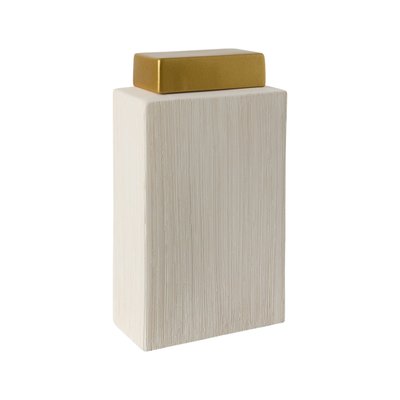 Boîte céramique déco brossé crème 30 cm - SIRINE CAMIF