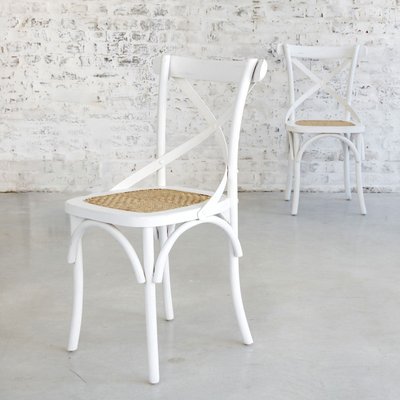 Chaise en acajou massif et rotin (lot de 2)  LONDRES BERAH GETAH