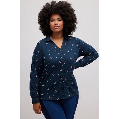 Chemisier en jersey, broderie ULLA POPKEN