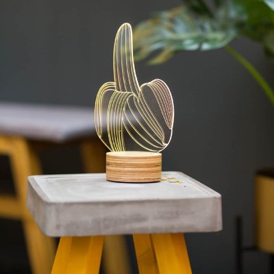 Lampe bulbing banana 3d à lumières led STUDIO CHEHA 