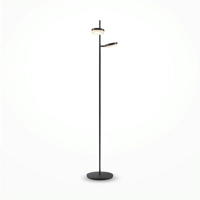 Lampadaire noir LED – 2 lampes disques articulées OCALA PIER IMPORT