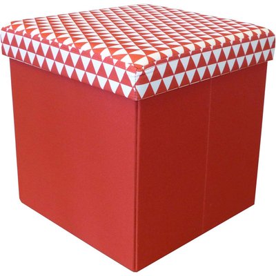 Pouf coffre carré pliable scandinave JARDINDECO