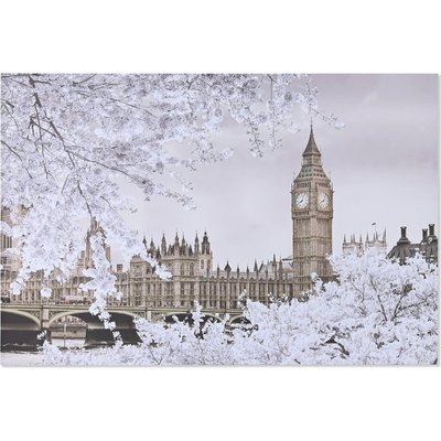 Tableau décoratif canvas effet métallisé paysage Londres élégant RECOLLECTION