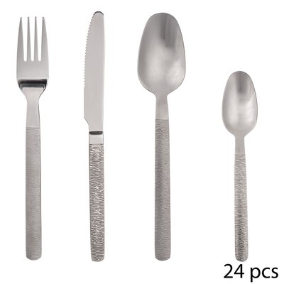 Ménagère inox effet mat Jungle - 24 Pièces SECRET DE GOURMET