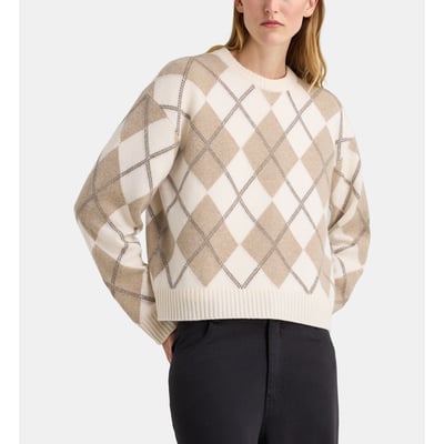 Pull droit firth losanges cachemire GALERIES LAFAYETTE