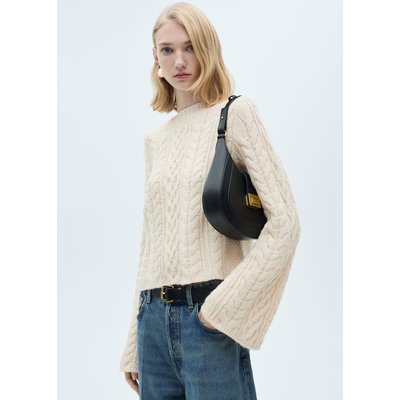 Pull-over manches cloche maille torsadée MANGO