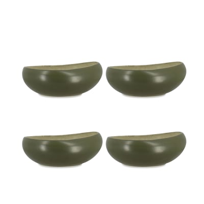 Lot de 4 assiettes coupes 20,5cm en grès, OLI OGO LIVING