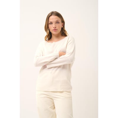 Pull Chauve Souris Ivoire Rebecca JUST CASHMERE