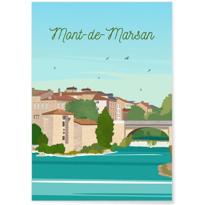 Affiche ville Mont-de-Marsan L'AFFICHERIE