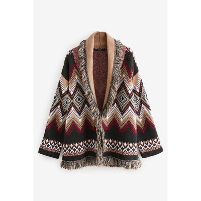 Cardigan en maille douce à franges NEXT
