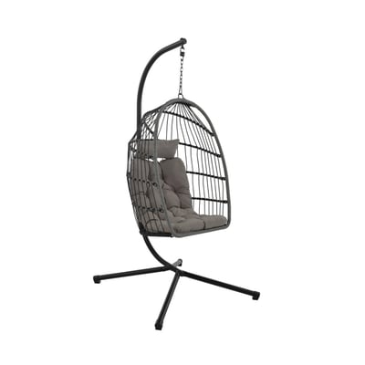 Fauteuil œuf suspendu de jardin en corde et métal- SULLY DRAWER