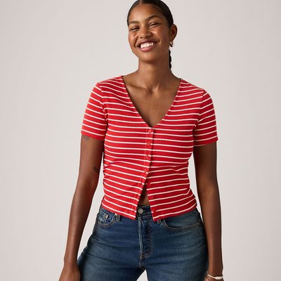 Striped Short V-Neck T-Shirt LEVI'S