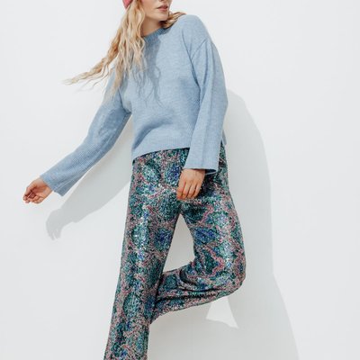 Pantalon large à paillettes PROMOD