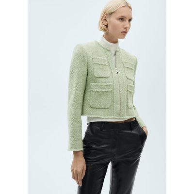 Veste tweed verte hot sale