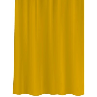 Rideau de douche plastique jaune avec 12 anneaux 180x200cm WADIGA