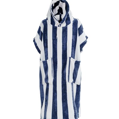 Poncho de plage adulte velours rayé ANTIGUA SENSEI MAISON