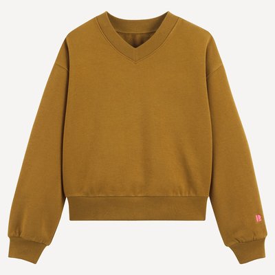 Fleece v-neck sweatshirt LA REDOUTE COLLECTIONS