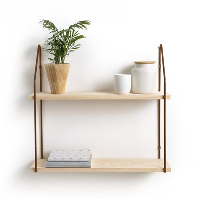 Étagère murale double bois métal fer L65 cm, Vinto LA REDOUTE INTERIEURS