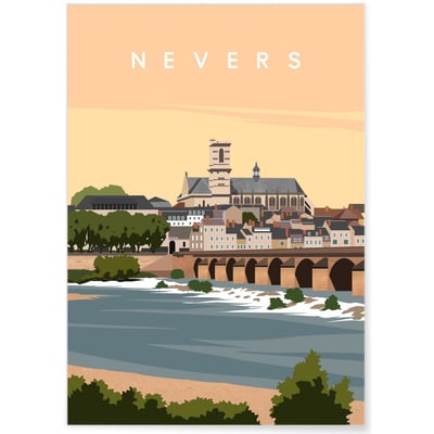 Affiche ville Nevers L'AFFICHERIE