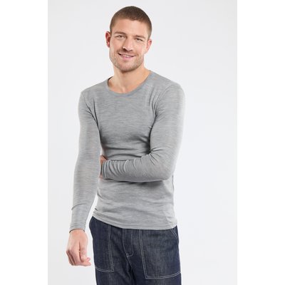 T-shirt manches longues en laine et soie ARMOR-LUX