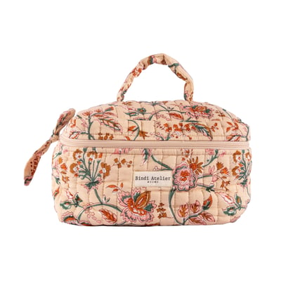 Trousse vanity en coton matelassé Nesta BINDI ATELIER