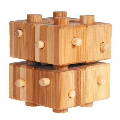 Casse-tête bambou Cube et bâton FRIDOLIN
