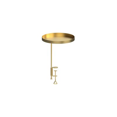 Support à plantes rond à fixer hauteur réglable doré 24.6 x 24 cm JARDINDECO