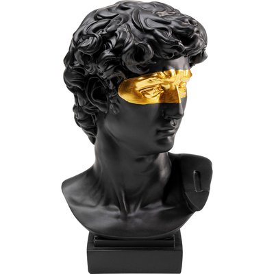 Déco buste homme noir profil masque doré KARE DESIGN