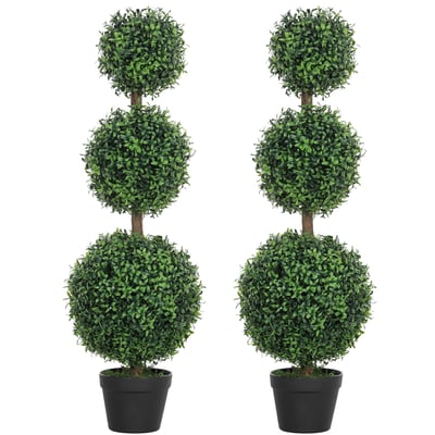 Topiaires artificielles PE Vert HOMCOM