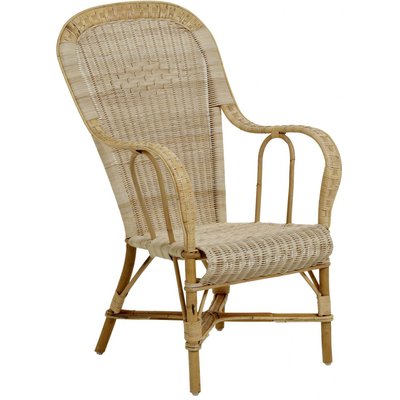 Fauteuil en rotin haut dossier MARCEL KOK