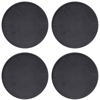 Galettes de chaise velours rondes INGA-lot de 4 MAGMA HEIMTEX
