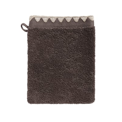 Gant De Toilette en Éponge unie et point feston triangulaire NERYDA MADURA