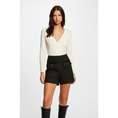 Pull manches longues col cache-coeur MORGAN
