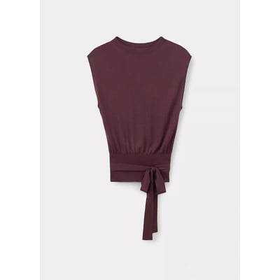 Gilet maille ceinture MANGO