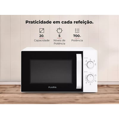 Micro-ondas 20L Branco 1807FL, FLAMA FLAMA