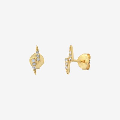 Paire de boucles d'oreilles doré à l'or fin TORN CAROLINE NAJMAN