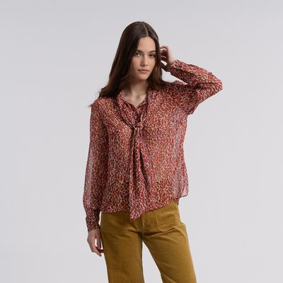 Gemusterte Bluse mit grosser Bindeschleife MOLLY BRACKEN