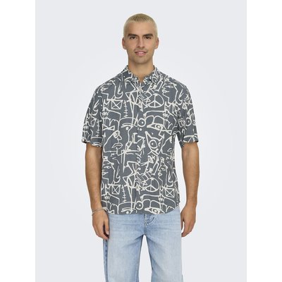 Chemisette imprimée viscose et lin ONLY & SONS
